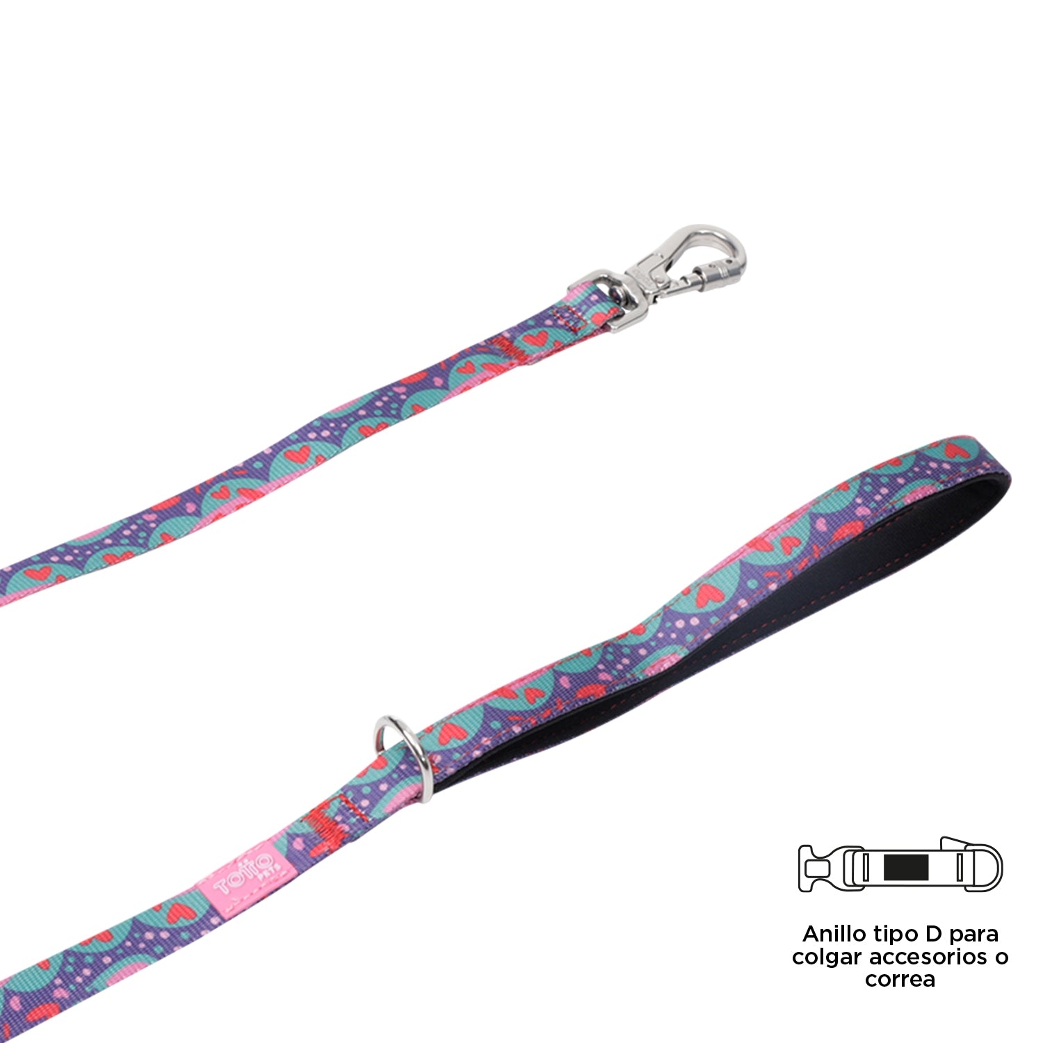 Correa Para Mascota Odye - Correa Manija Sencilla Odye Color: Rosado Talla: L