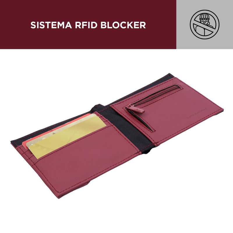Billetera RFID Halvo - Color: Rojo