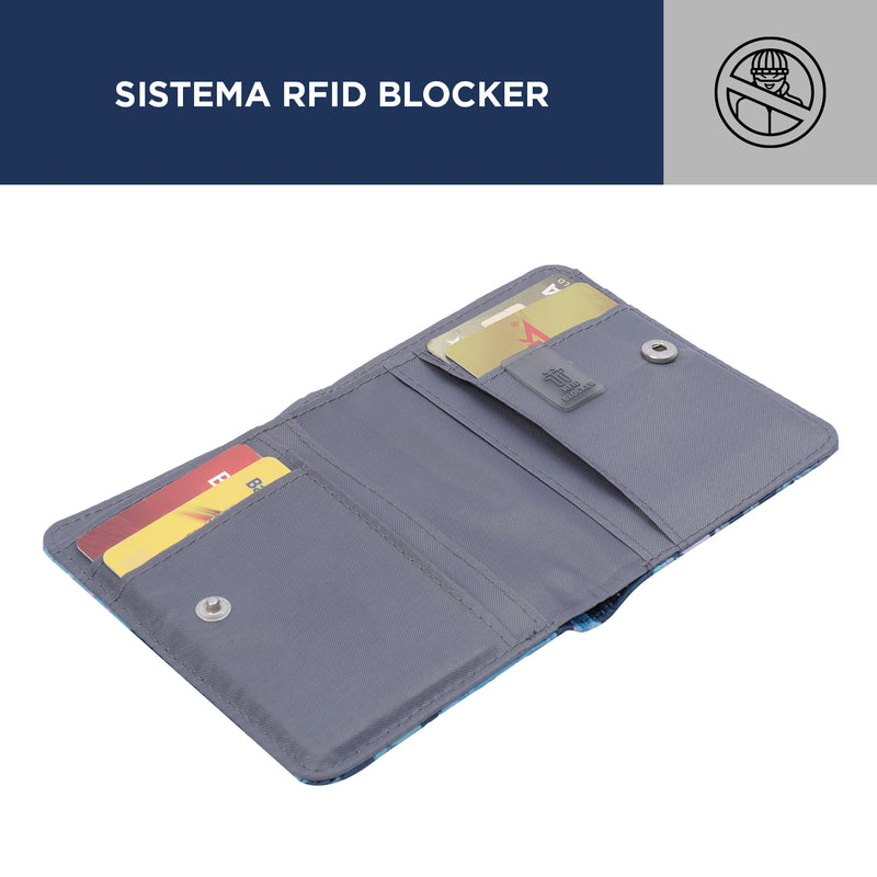 Billetera tipo agenda RFID Rigaly - Color: Estampado