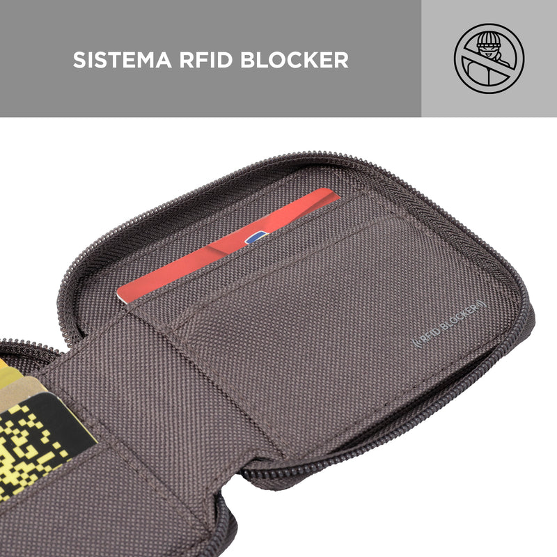 Billetera Lona RFID Maldonado - Color: Gris