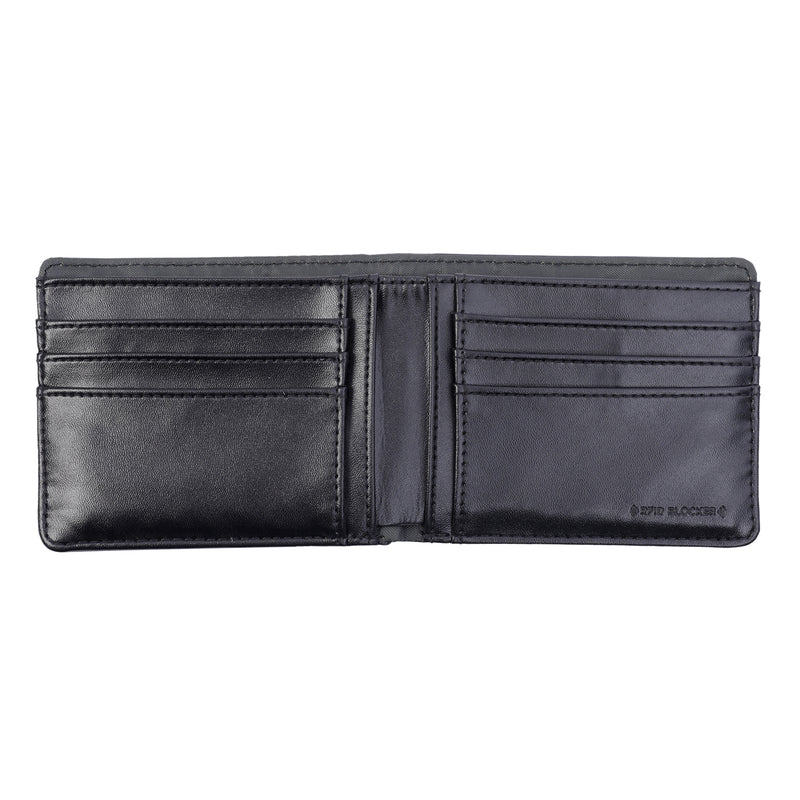 Billetera Pu Leather Rfid Macaon - Color: Negro