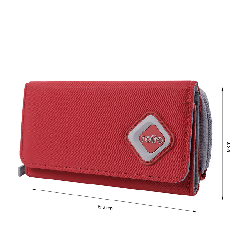 Billetera en lona rfid varuna - color: rojo