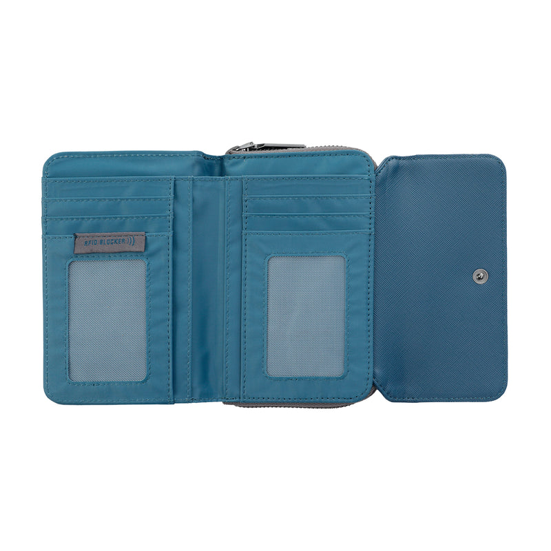 Billetera Pu Leather Rfid Cancri Color: Azul