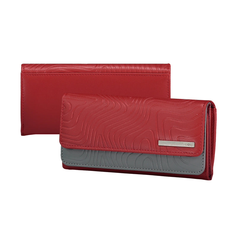 Billetera Pu Leather Rfid Subra Color: Rojo