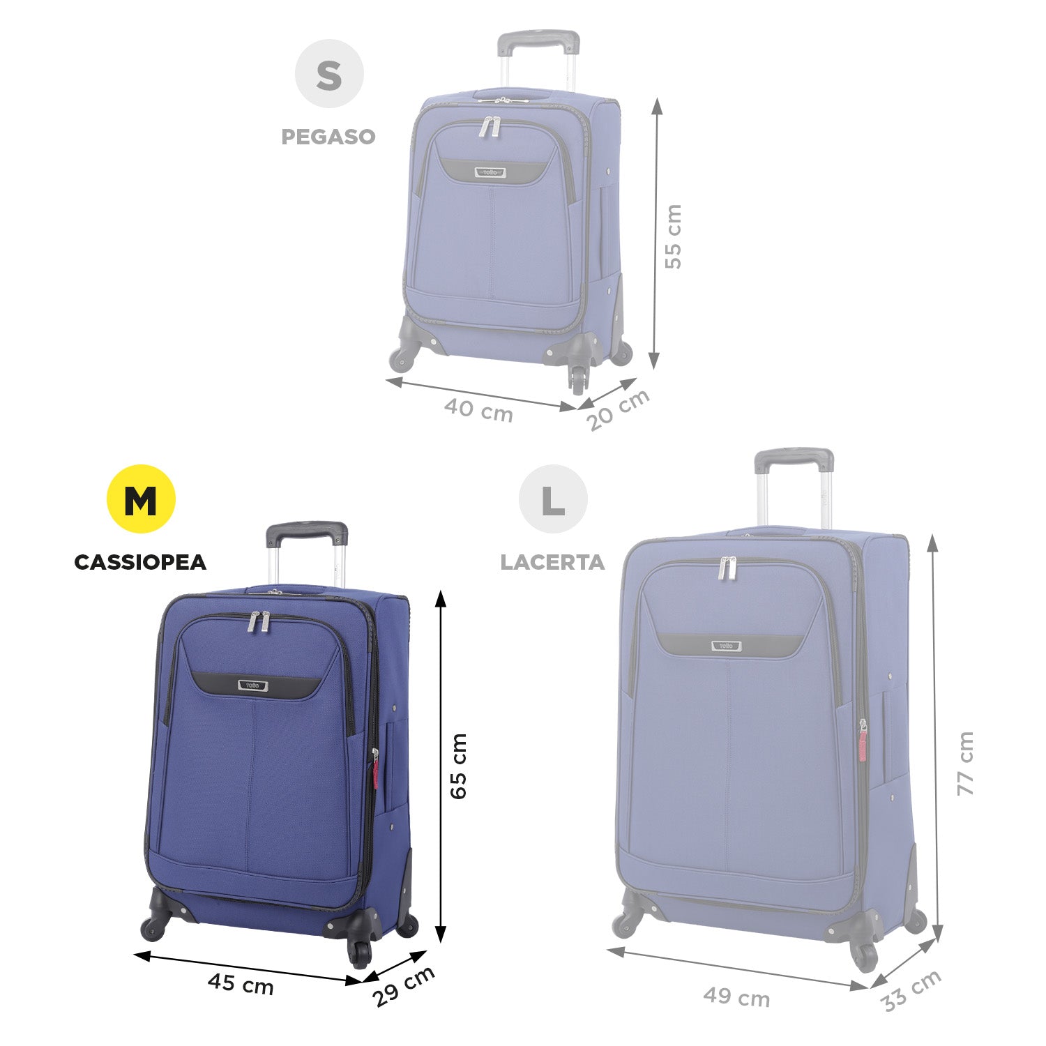 Maleta De Viaje Totto 360 Cassiopea Azul