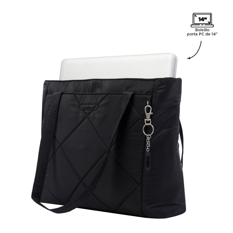 Bolso Para Mujer Con Porta Pc Arlet - Color: Negro