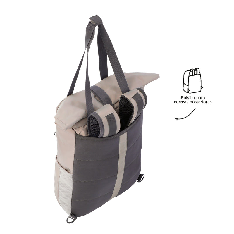 Mochila Gloty con porta laptop- Color: Terreo