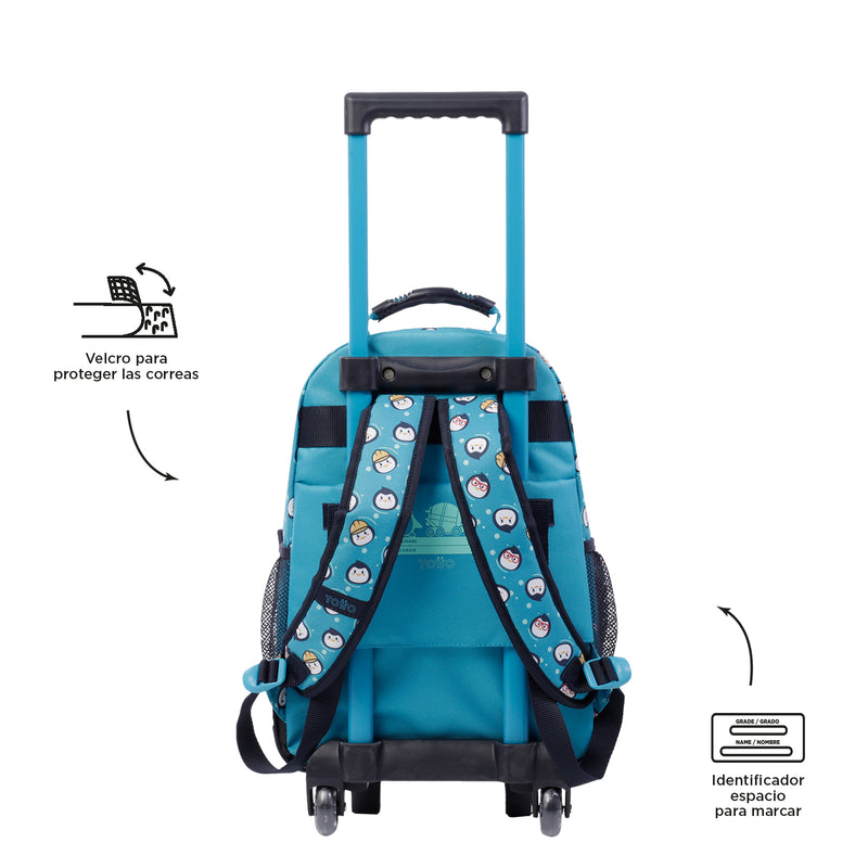 Mochila Rue Bomper Funny Penguin S - Color: Azul