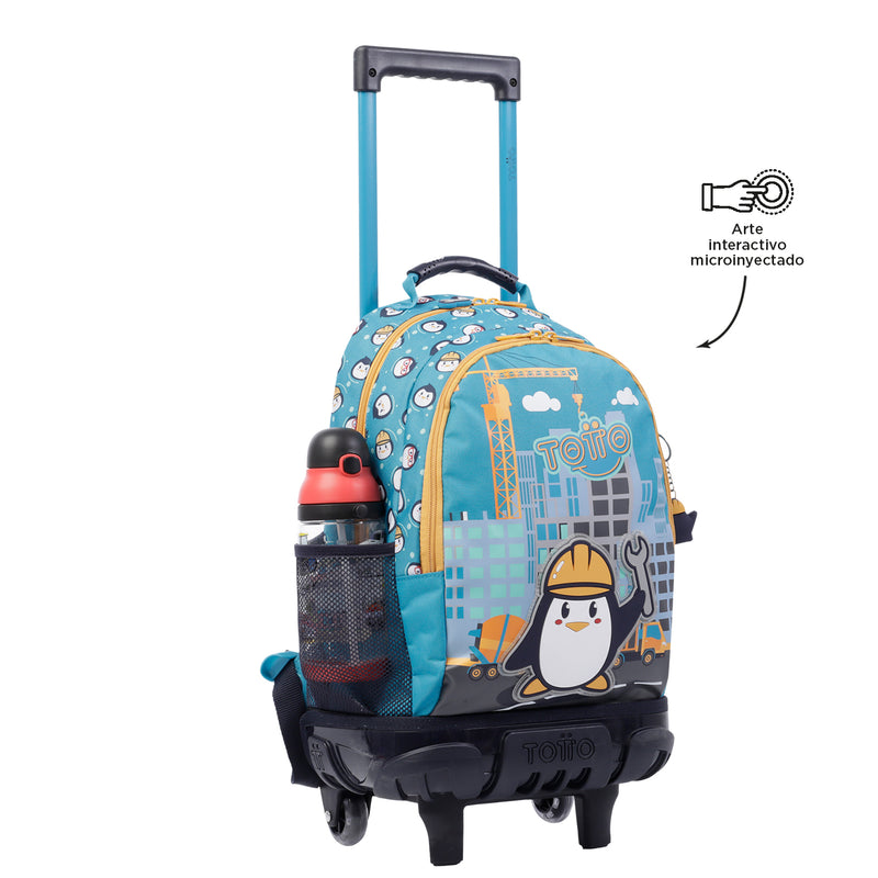 Mochila Rue Bomper Funny Penguin S - Color: Azul