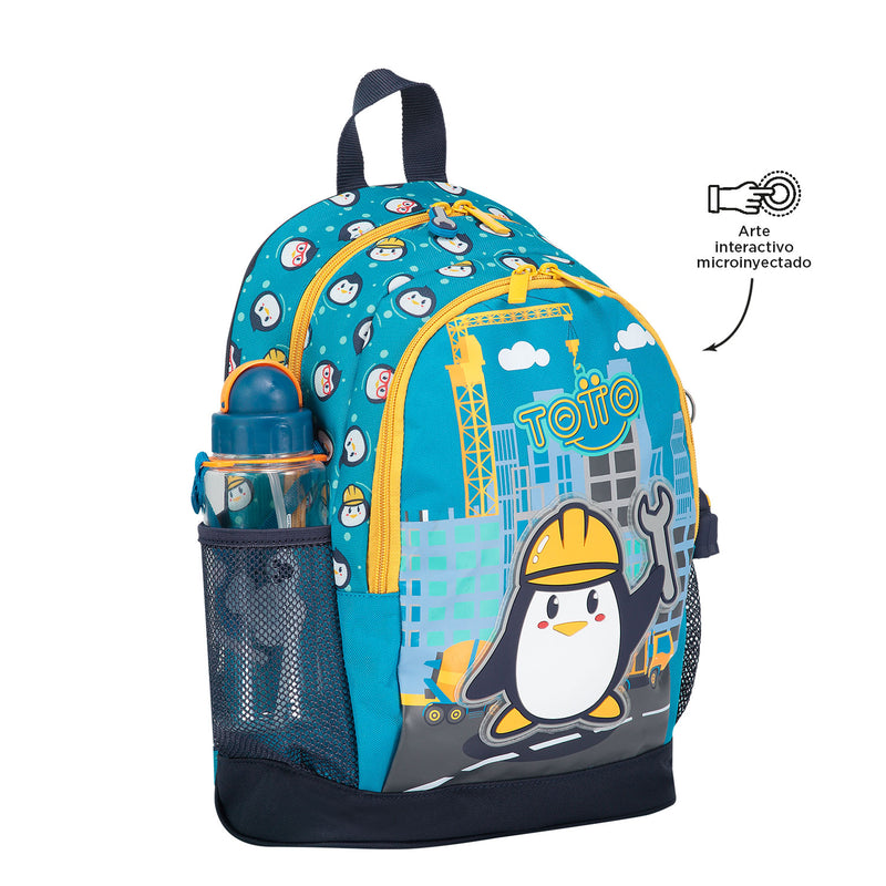 Mochila Funny Penguin M - Color: Azul