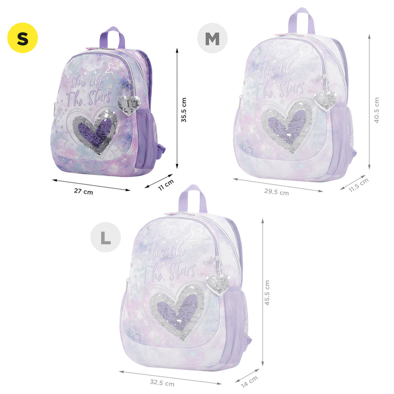 Mochila Shiny Heart S - Estampado (Nuevo Color)