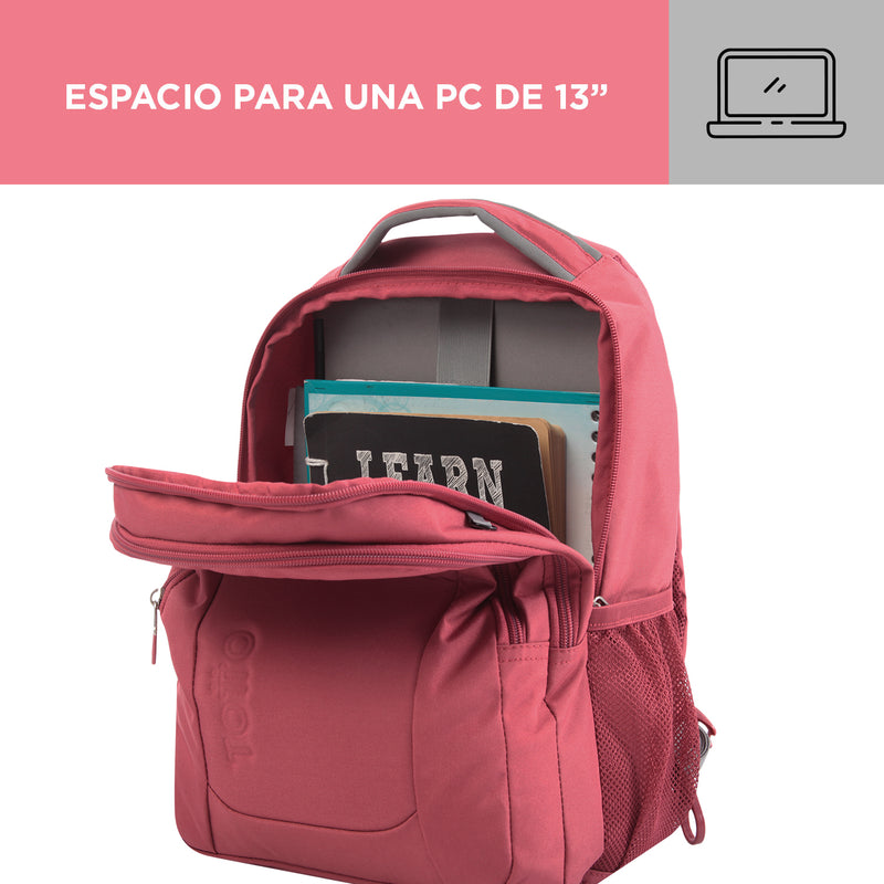 Mochila Tamulo con porta laptop - color: Rosado
