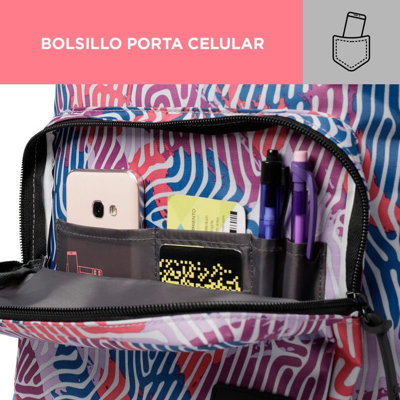 Mochila Tocax con porta laptop Color: Estampado