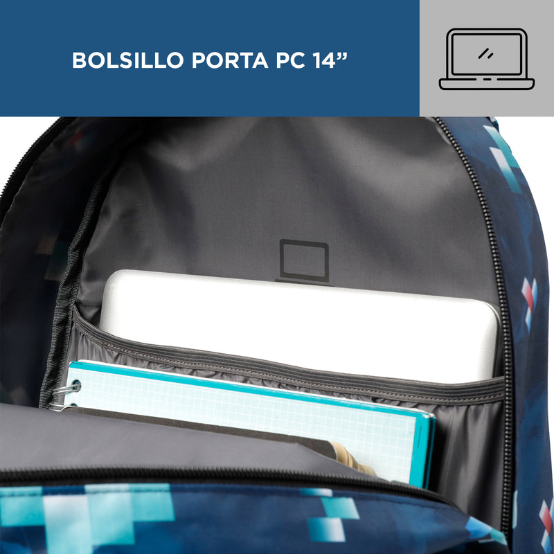 Morral Tocax con porta laptop Color: Estampado